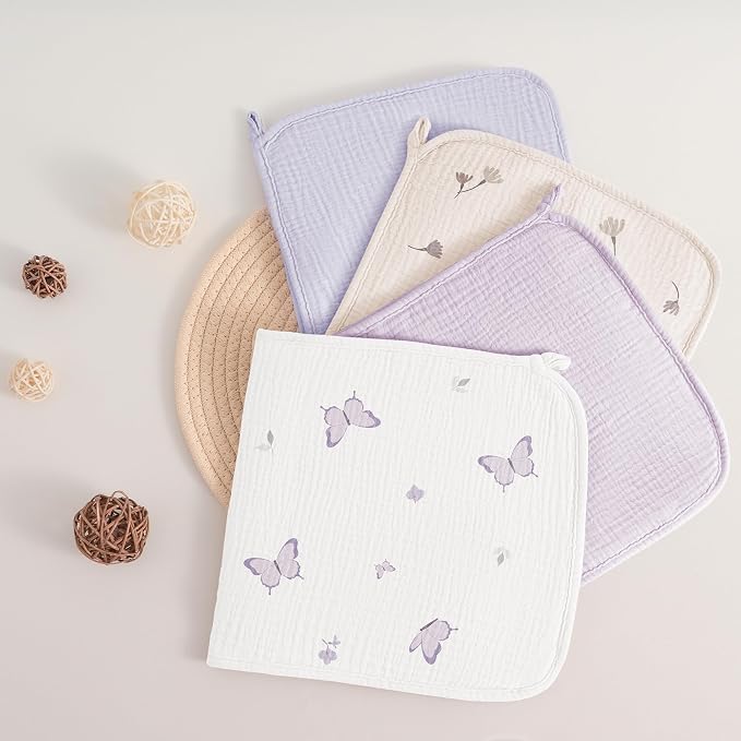 Susurration Muslin Burp Cloths, Soft Baby Burping Cloths - Image 7