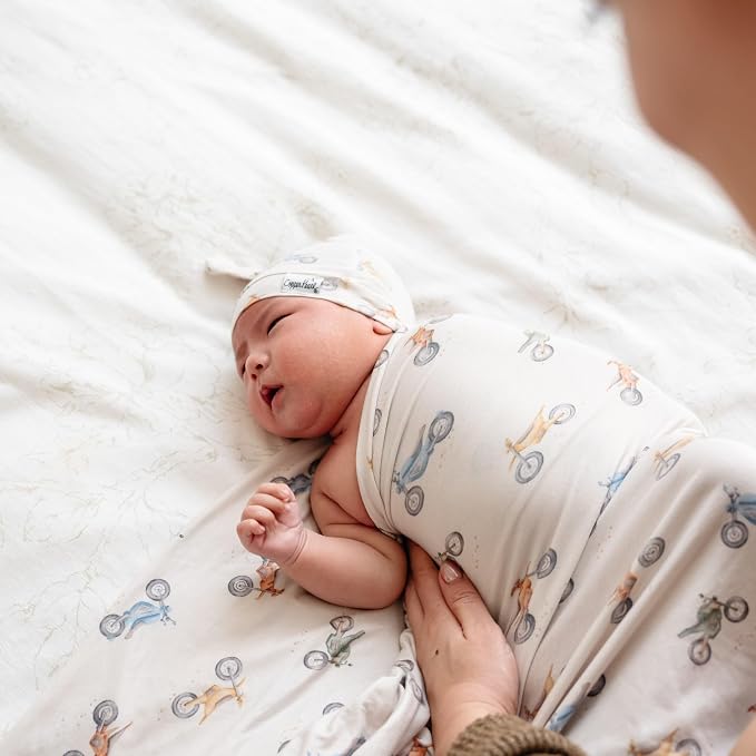 Copper Pearl Swaddle Blankets for Newborns | Soft Stretchy Receiving Blankets - Image 2