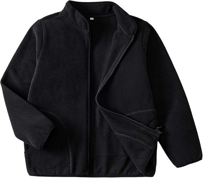 Toddler Boys Girls Fleece Jacket Lightweight Fall Spring 2-12 Years by EIGIOO
