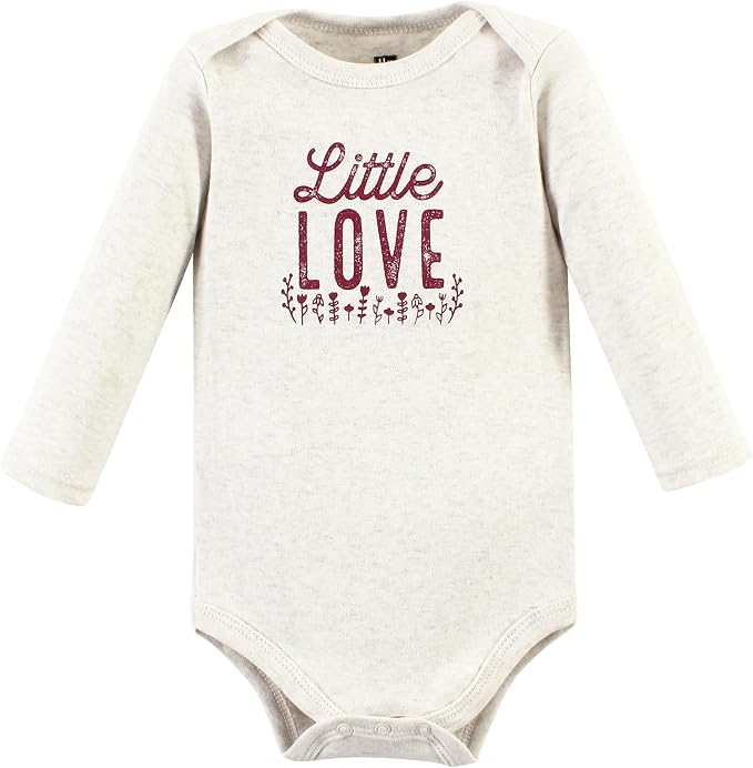 Hudson Baby Baby Girls' Cotton Long-sleeve Bodysuits 3-pack - Image 3
