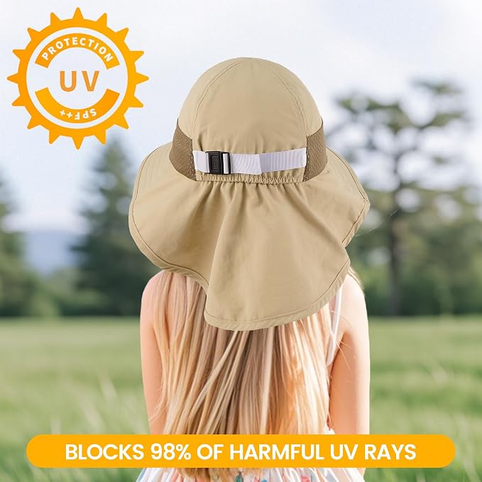Baby Sun Hat with Neck Flap UPF 50+ - Image 4