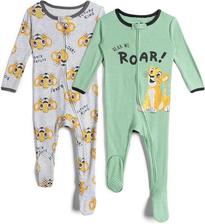 Disney Baby Boys' 2-Pack Footed One-Piece Sleep N' Play Newborn to Infant by Disney