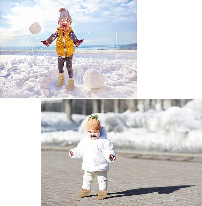 SATINIOR 3 Pairs Unisex Cozy Fleece Baby Booties - Image 7