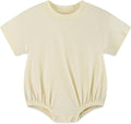 Baby Bubble Onesie Romper 100% Organic Cotton Clothes Short Sleeve Summer Solid by Unknown