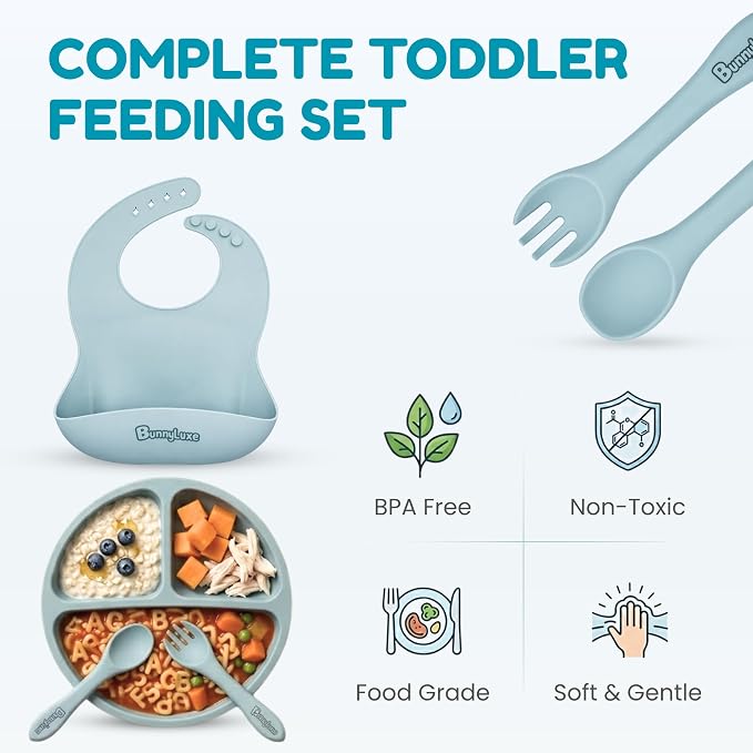 Silicone Baby Bibs – BPA-Free Waterproof, Adjustable Toddler Feeding Bibs - Image 5