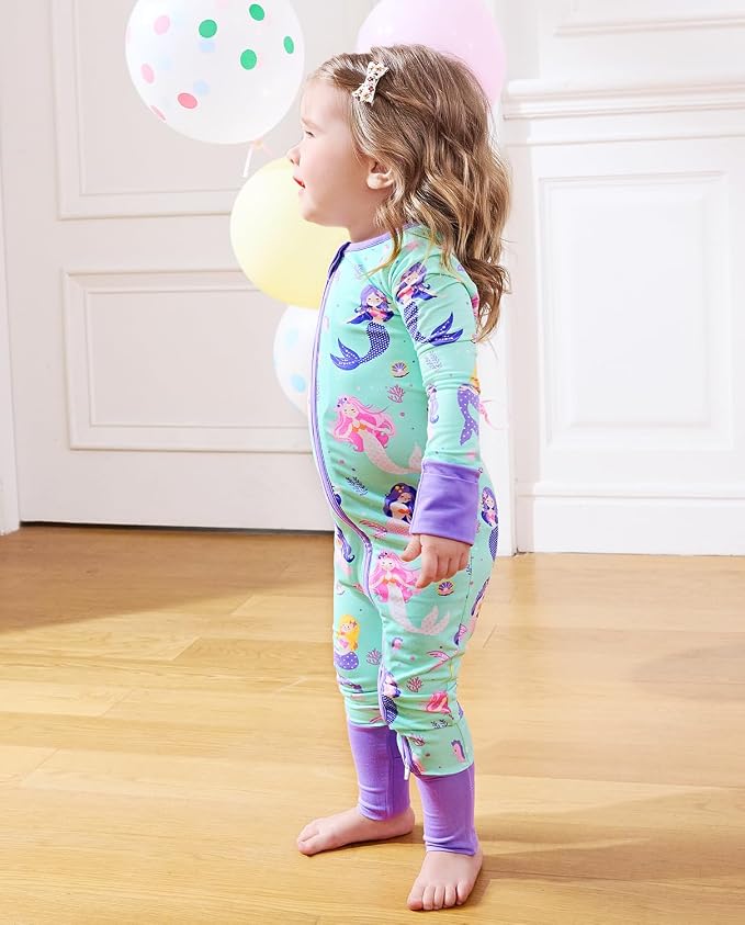 babee Reshinee Viscose Derived from Bamboo Baby Footie Pajamas Convertible - Image 9