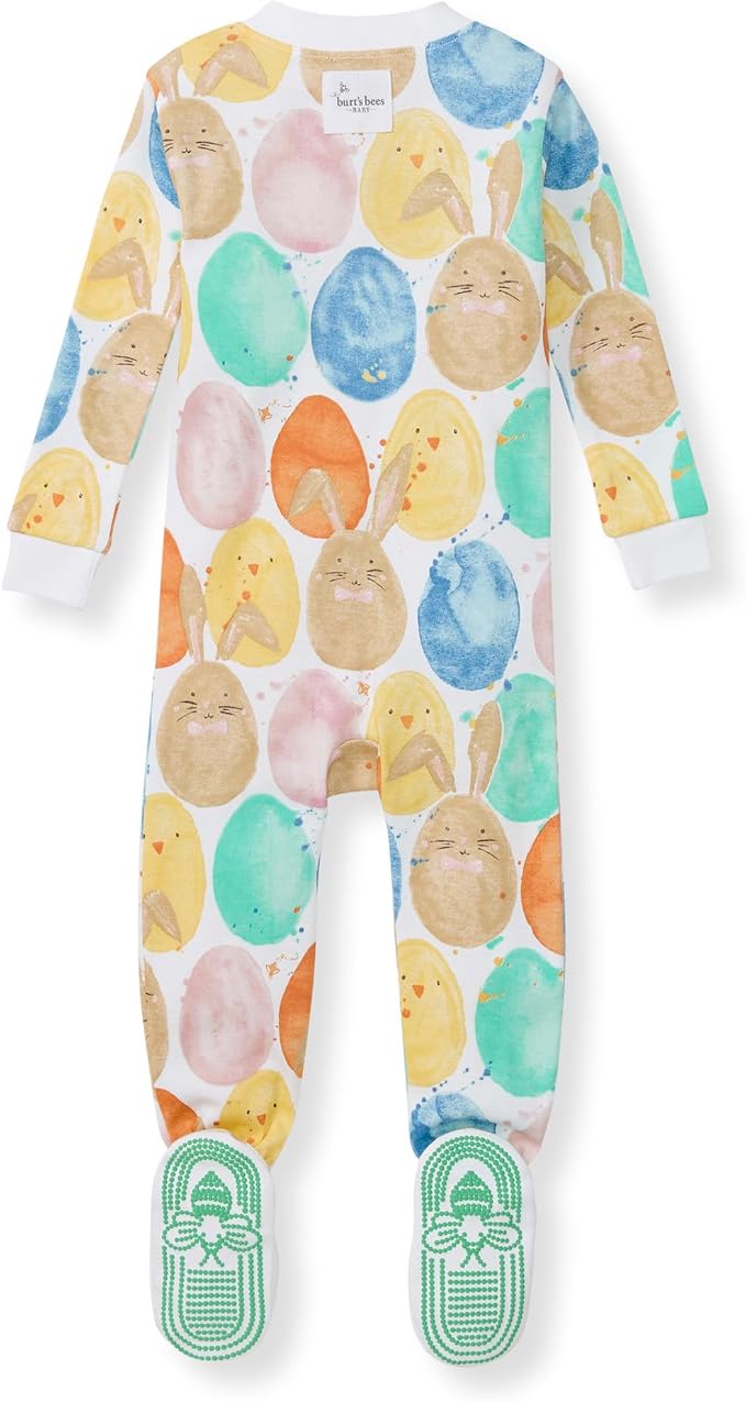 Burt's Bees Baby Girls Organic Cotton, Snug Fit Footed Sleeper Pajamas | - Image 2