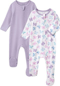 Baby Girl Sleepers 100% Cotton Footie Pajamas Newborn 0-3 3-6 6-9 Months by FIEMOL