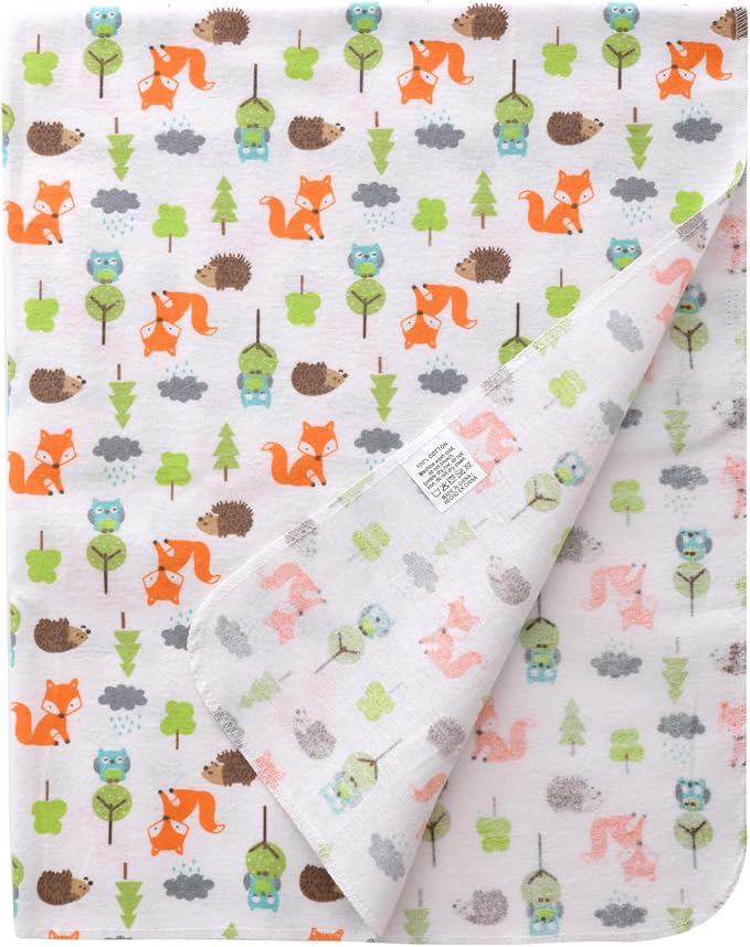 Gina Era Cotton Flannel Receiving Blankets Baby 8 Pcs, Baby Swaddle Blankets - Image 3