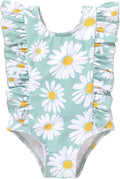 Newborn Baby Girl Ruffle Swimsuit Infant Toddler One Piece Floral Bikini Beach Bathing Swimwear Set