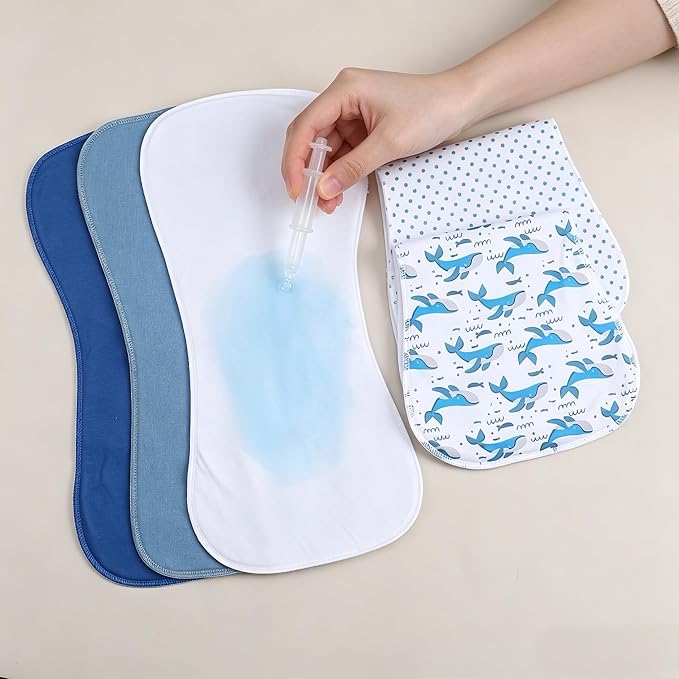 Baby Burp Cloths, Soft Absorbent Towel, 5 Pack - Image 6