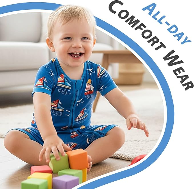 OPAWO Bamboo Sleepers for Baby Boy Pajamas Bamboo Pajamas Baby Romper 0-24M | 2 - Image 6