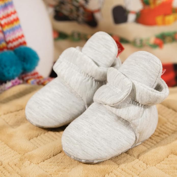Sawimlgy Newborn Infant Baby Girl Boy Cotton Booties Stay On Sock Slippers Soft - Image 3