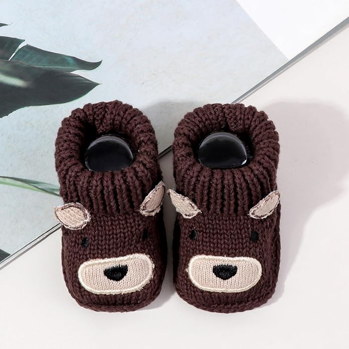Infant Baby Boys Girls Knitted Booties Soft Cute First Walking Socks Shoes | - Image 5