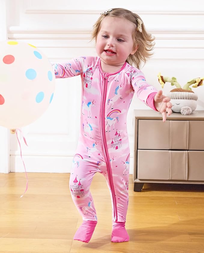 babee Reshinee Viscose derived from bamboo Baby Pajamas Convertible Footie - Image 6
