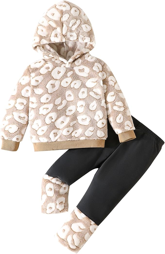 Jecson Toddler Girl Clothes Baby Girl Fleece Hoodie Outfits Thick Thermal by WarmthLoveinStitches