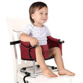 Booster Seat for Dining Table: Portable Toddler Booster Chair with Safety Buckle and Height Adjustable, Foldable Baby Feeding Chair, Kids High Chair Booster Seat for Kitchen Home Travel - Red