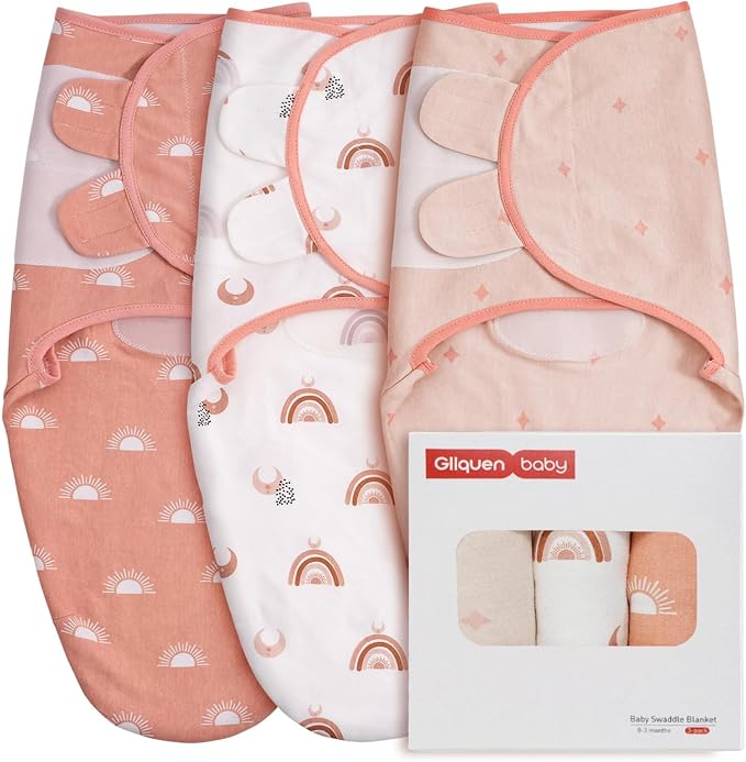 GLLQUEN BABY Swaddles for Newborns 3-6 Months, Adjustable & Easy Fastener | by GLLQUENBABY