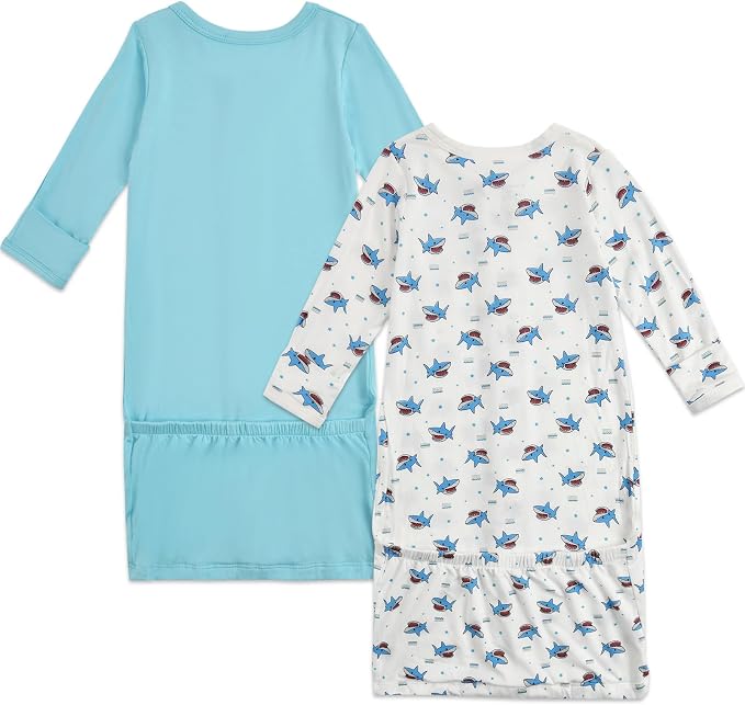 Aablexema Baby Nightgowns Rayon of Bamboo 2-way Zipper - Image 3