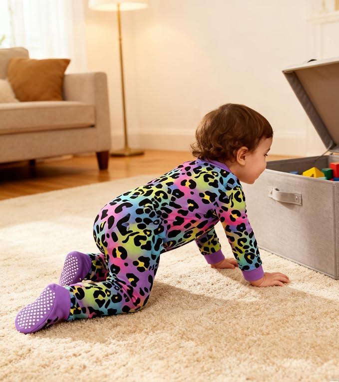 uideazone Baby Girls Footed Pajamas, Zip Sleeper - Image 3