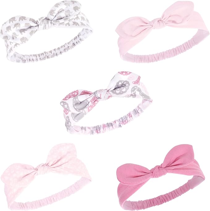 Hudson Baby Cotton and Synthetic Headbands, Size 0-24 Months by HudsonBaby