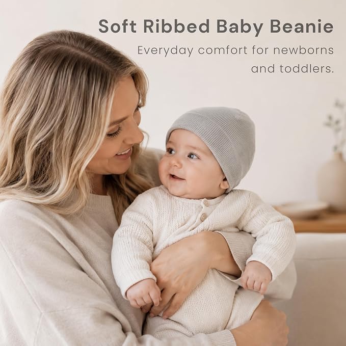 Konssy 6 Pack Baby Beanie Hats for Newborn Infant Girls Boys, 0-24 Months | - Image 2