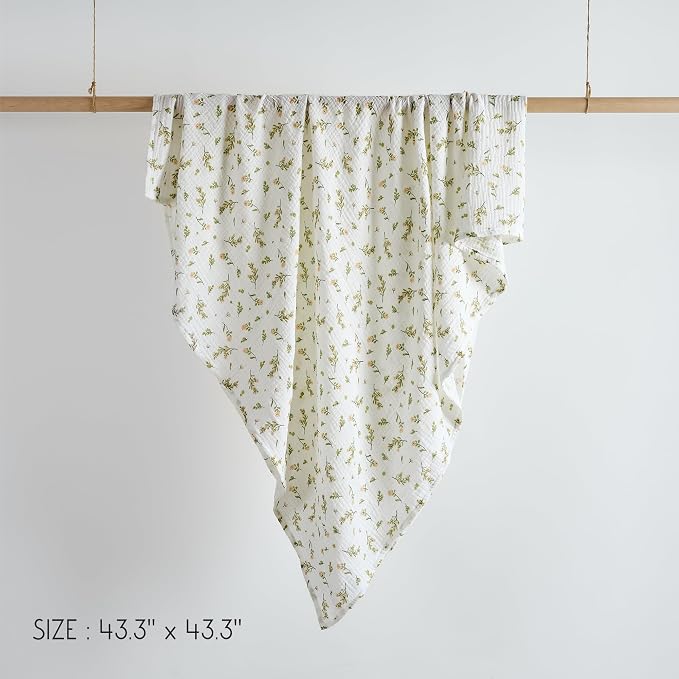 Meracorallo Muslin Swaddle Blanket, 100% Cotton Receiving Blanket, Flower | - Image 8