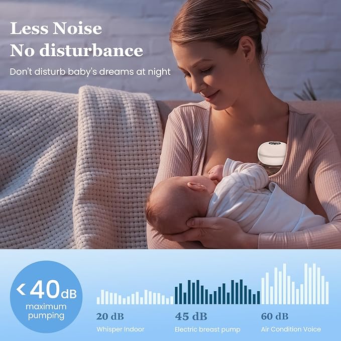 M2 3 in 1 Electric Breast Pump with 4 Modes & 12 Levels，Wearable Breast Pump with LED Display，Ultra Quiet & Pain Free，2 Pack White