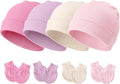 BQUBO Baby Hats and Mittens Infant Cotton Beanie Gloves No Scratch Set Newborn by DRESHOW