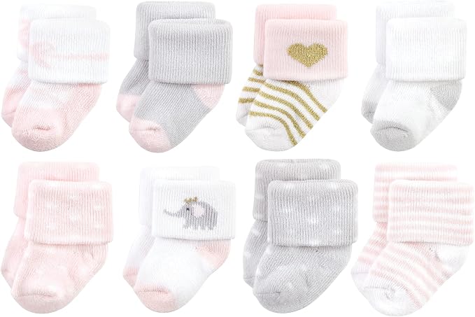Hudson Baby Baby 8-pack Cotton Rich Newborn and Terry Socks by HudsonBaby