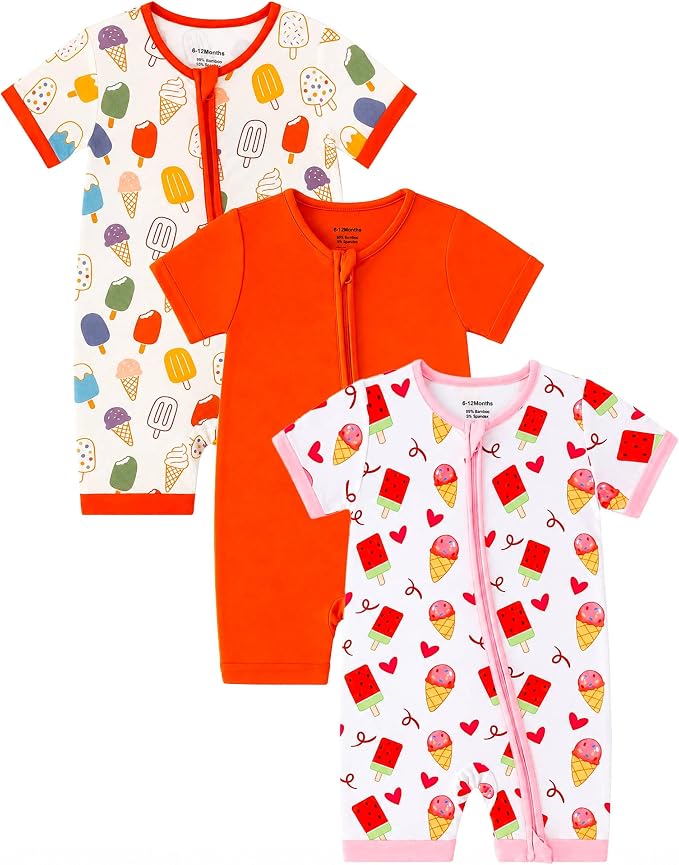 OPAWO Bamboo Sleepers for Baby Boy Pajamas Bamboo Pajamas Baby Romper 0-24M | 2 by OPAWO