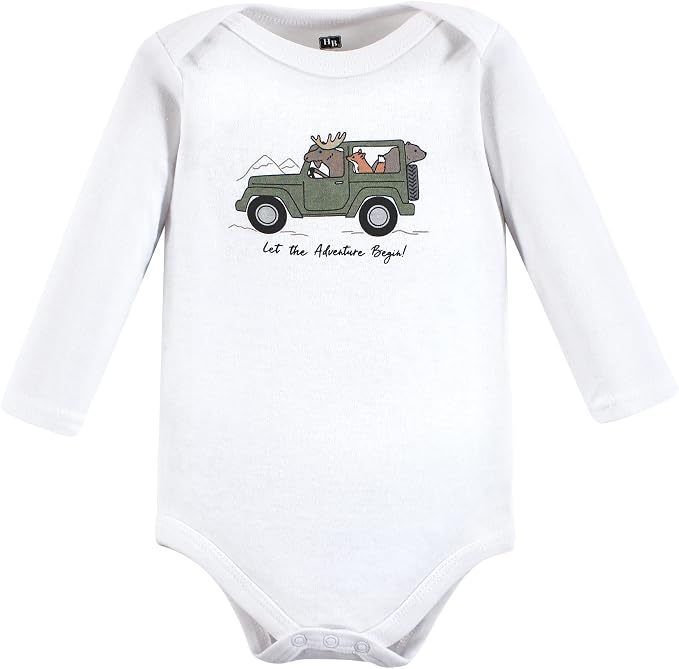 Hudson Baby baby-boys Cotton Long-sleeve Bodysuits 3-pack - Image 3