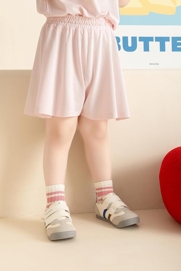 Toddler Grip Socks with Non-Slip Unisex Baby Stripe Crew Cotton Socks | Retro - Image 2