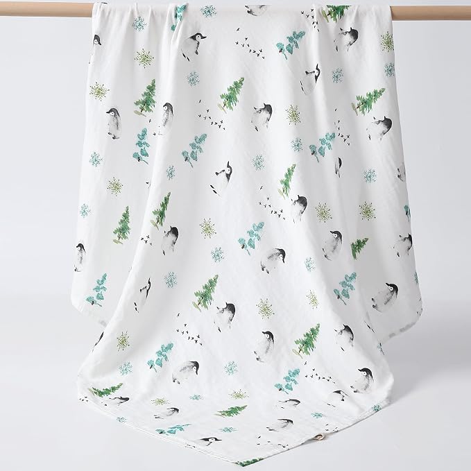 POMISO Muslin Swaddle Blankets for Boys & Girls, Newborn Receiving Blankets - Image 5