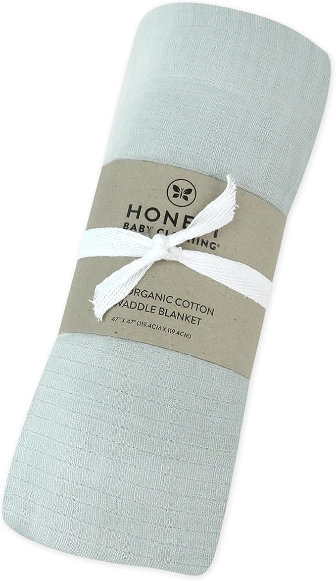 HonestBaby Organic Cotton Swaddle Blankets, One Size by HonestBaby