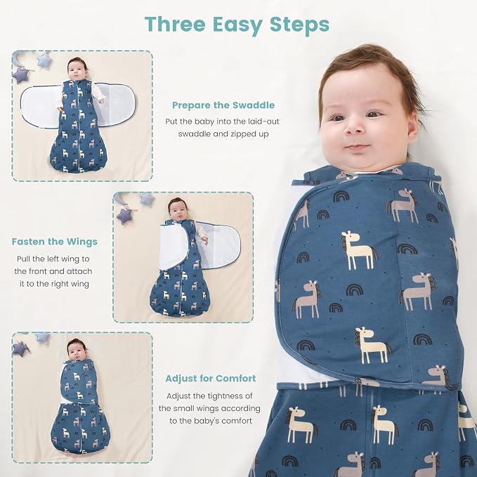 Baby Swaddle Sleep Sack, 1.0 Tog New-Parent-Friendly Swaddle | 6-12 Months Baby - Image 4