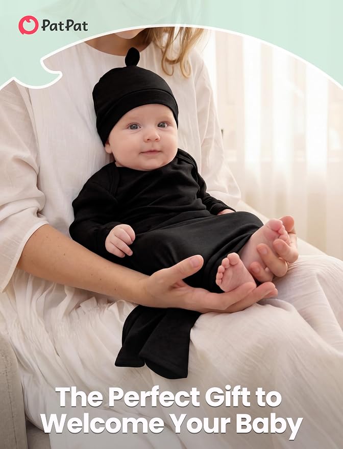 PATPAT Baby Sleeper Gown with Hat - Image 2