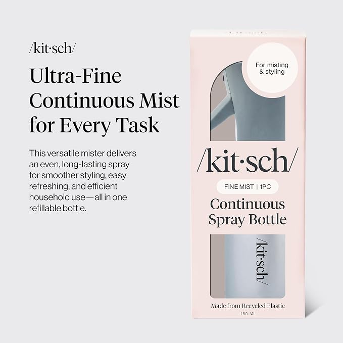 Kitsch Continuous Spray Bottle for Hair – Haze Blue, 150ml | Fine Mister Spray - Image 2