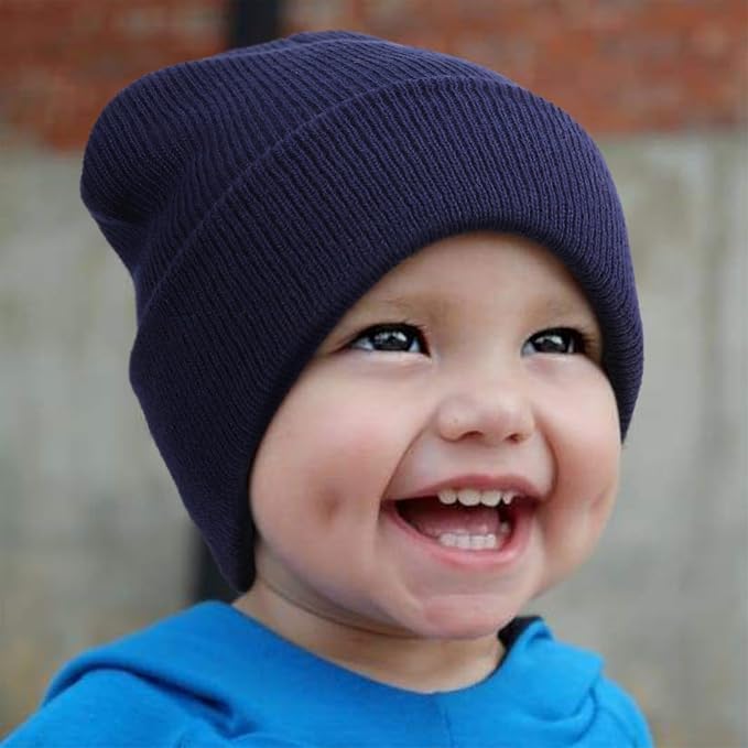 DRESHOW BQUBO 3 Pack Baby Beanies Toddler Kids Winter Hats Soft Knit Hat - Image 2