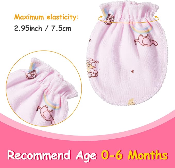 Geyoga 24 Pairs Newborn Baby Mittens No Scratch - Image 2