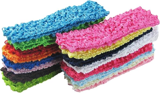 QandSweet Baby Girl's Stretch Headbands Crochet Stretchy Hair Bands DIY - Image 2