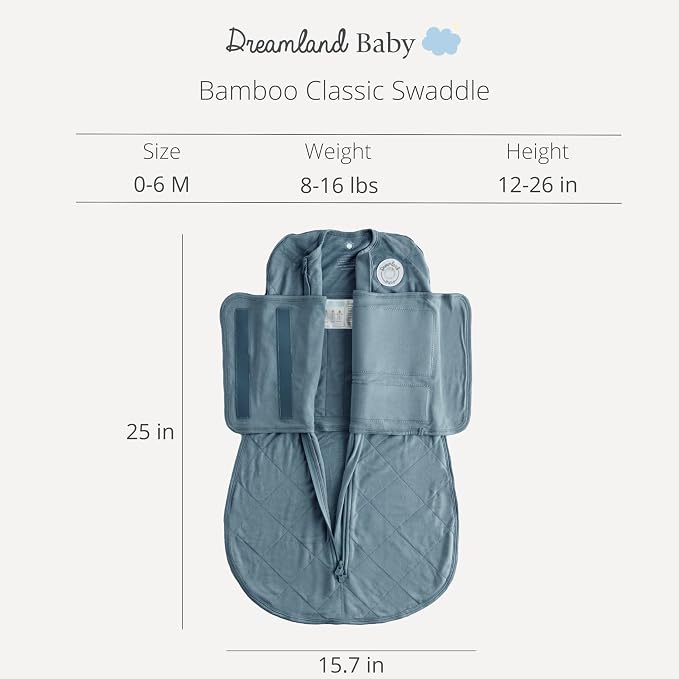 Dreamland Baby Sleep Sack Swaddle, Ultra-Soft Bamboo Viscose | 1.0 TOG - Image 6