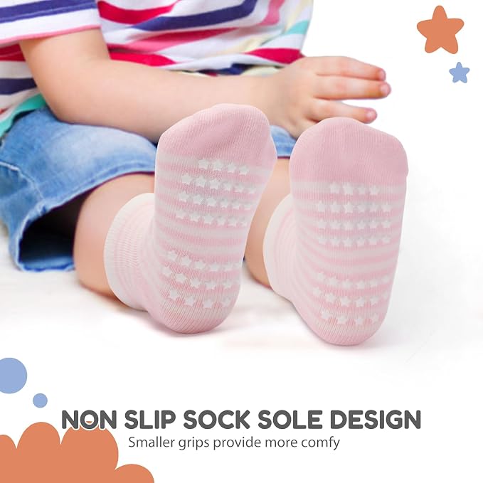 BACSAC Baby Boys Girls Socks Non Slip Breathable Comfort Toddler Infant Ankle - Image 6
