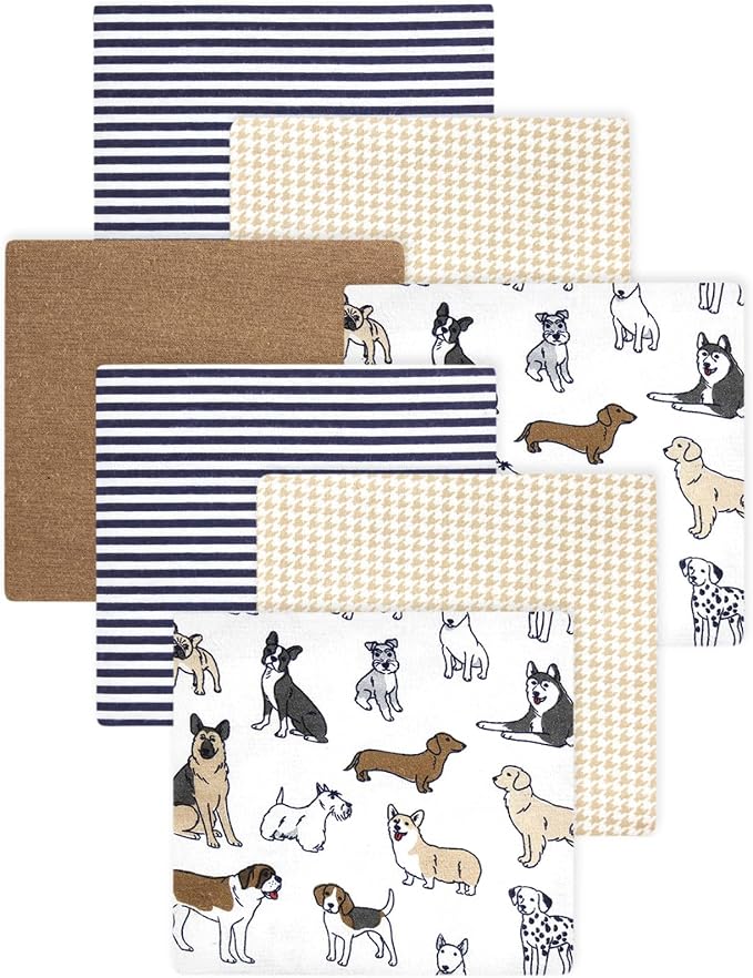 Little Treasure Hudson Baby Cotton Poly Flannel Receiving Blankets Multipack by HudsonBaby