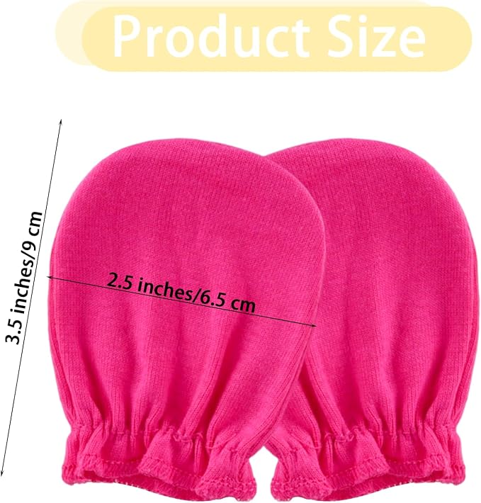 9 Pairs Baby Mittens No Scratch Newborn Infant Toddler Mittens Cotton Soft - Image 3