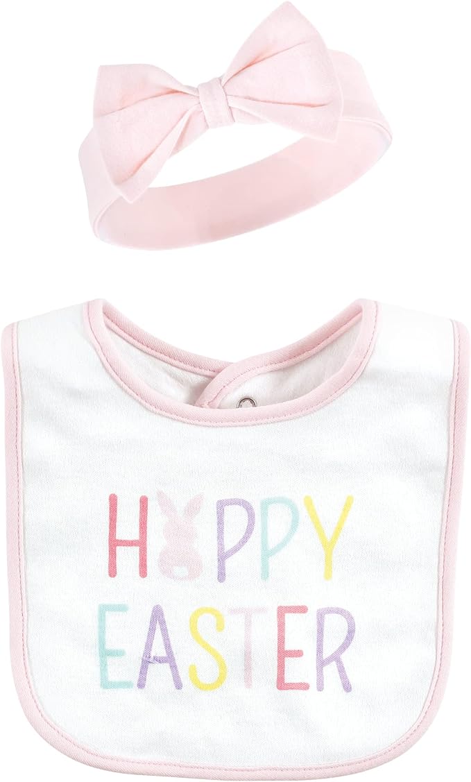 Hudson Baby Unisex Baby Cotton Bib and Headband Set - Image 4