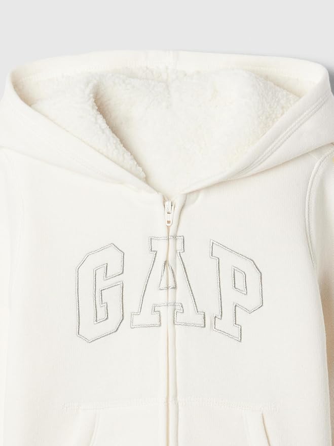 GAP Baby Girls' Playtime Favorite Logo Full Zip Hoodie Hooded Sweatshirt - Image 3
