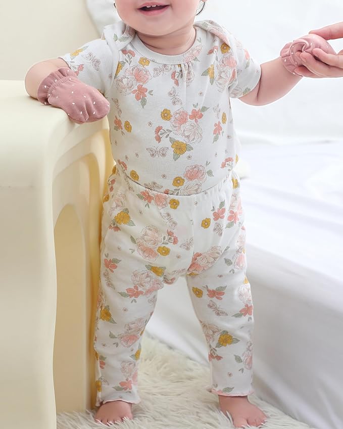Baby Bodysuit and Pant Set Cotton Ribbed Mix Infant Girl Clothes | Unisex - Image 6