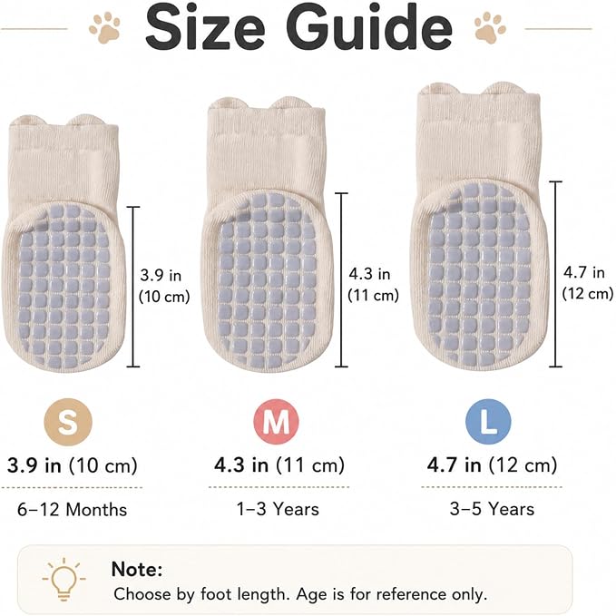 Exegawe Toddler Non Slip Socks, Cute Baby Socks - Image 3