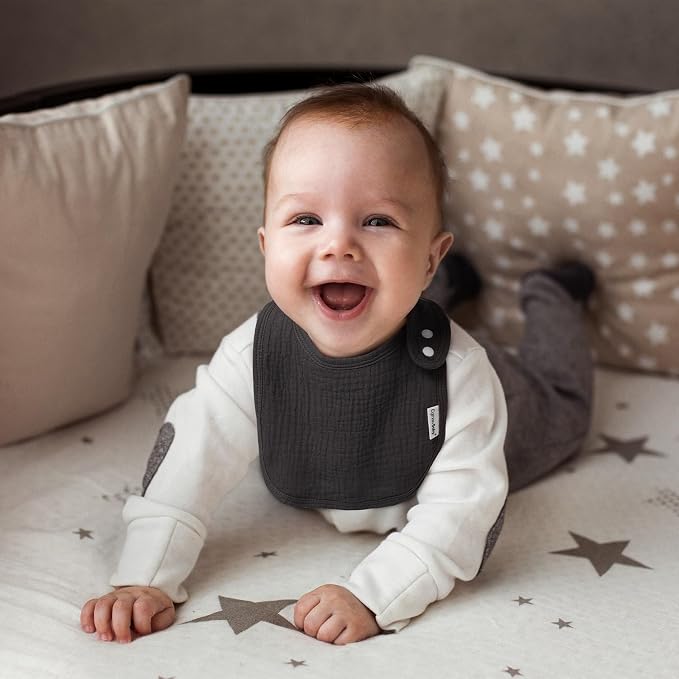 Muslin Baby Bibs for Drooling and Teething, Bibs for Boys Girls | Soft Cotton - Image 4